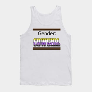 Gender: COWGIRL - Enby Colors Tank Top